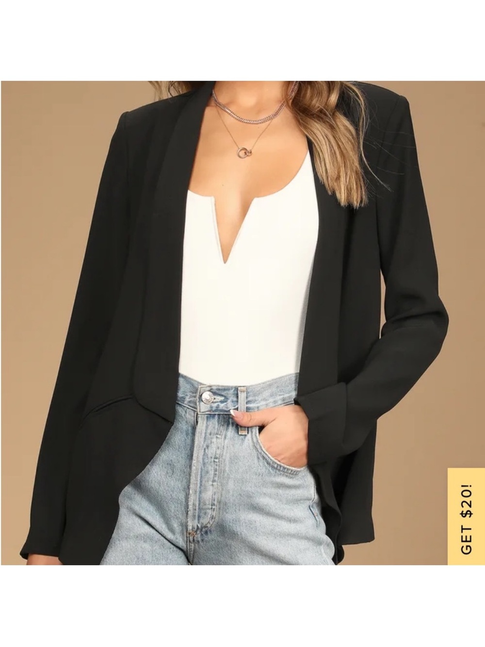NWT lulus lightweight blazer with faux pockets